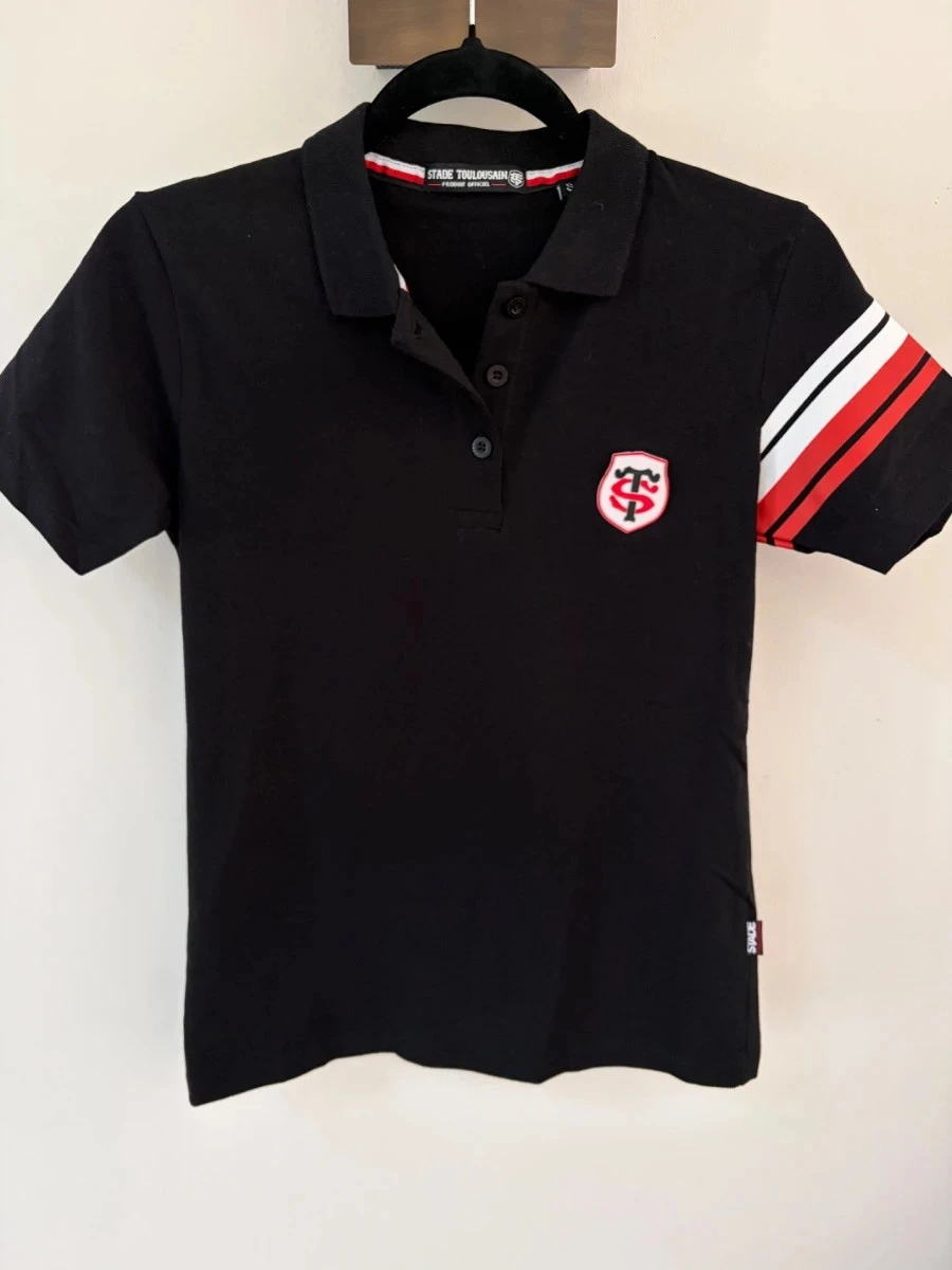 Polo Femme Stade Toulousain Neuf Taille S Noir Rouge Blanc Officiel